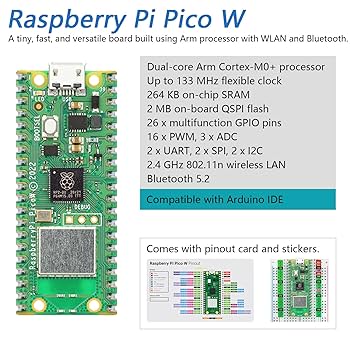 Amazon.co.jp: Freenove Raspberry Pi Pico Wボード、事前に